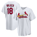 St. Louis Cardinals #18 Jordan Walker White BUTLER Home Official Replica Player Jersey