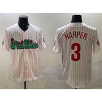 Philadelphia Phillies #3 Bryce Harper White BUTLER Phanatic Cool Base Stitched Jersey