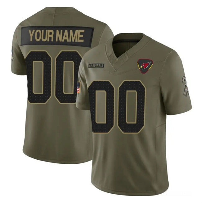 Custom A.Cardinals Active Player Olive BUTLER 2025 F.U.S.E. Salute to Service Limited Stitched Jersey