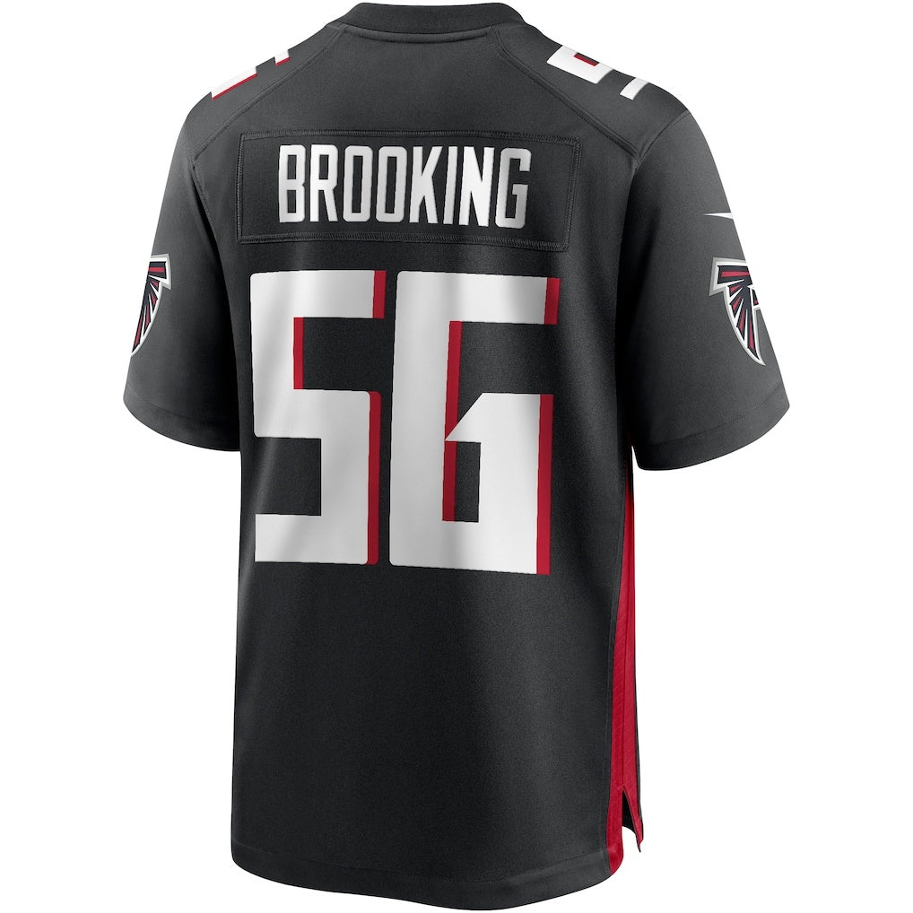 A.Falcons #56 Keith Brooking Black BUTLER Game Retired Player Jersey